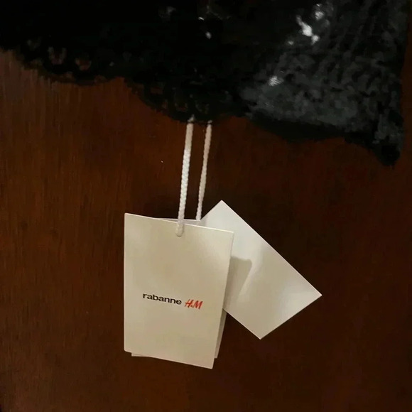 NWT rabanne H&M HM Lace Bralette Bra Black 6 - Picture 3 of 3